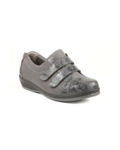 Fargo ladies extra-wide twin-strap touch fastening shoe