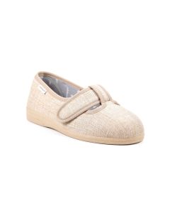 Tracy ladies extra-wide, lightweight house shoe, with T-bar fastening